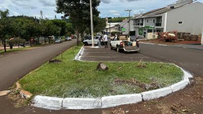 PraÃ§a Municipal de Virmond estÃ¡ sendo revitalizada para acolhida dos peregrinos do Ano Jubilar
